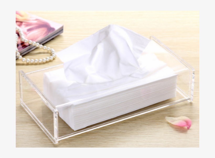 Durable Crystal Acrylic Tissue Box Tissue Dispenser, transparent png download