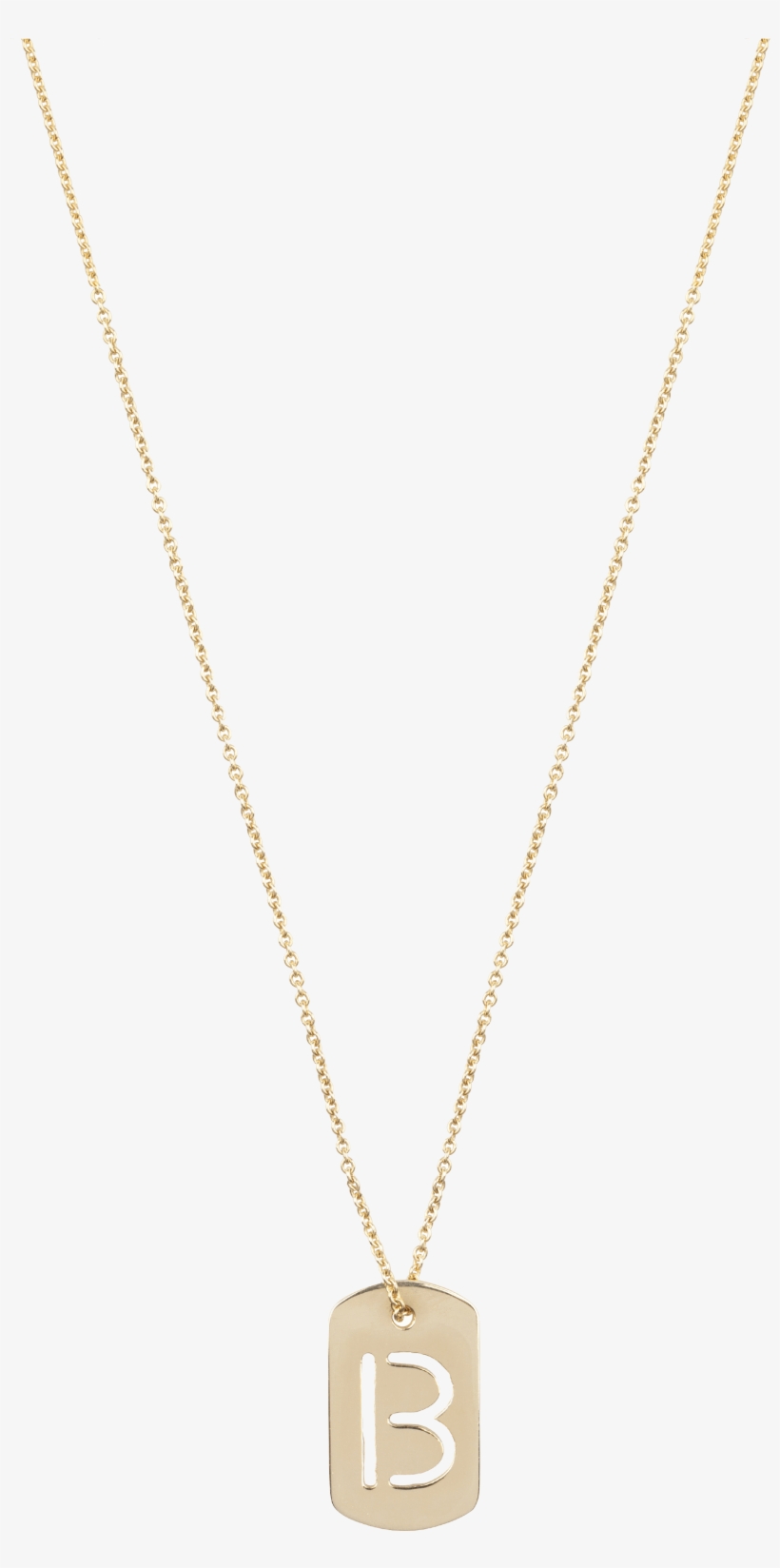 Tag Necklace Letter Chain - Pendant, transparent png download