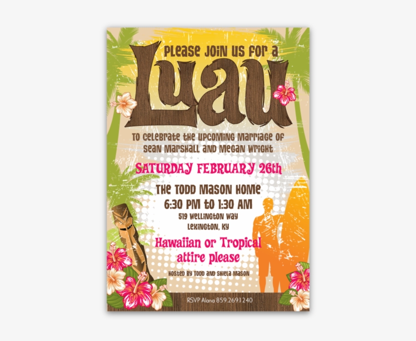 Hawaiian Invitations Hr Office Events Pinterest - Luau, transparent png download