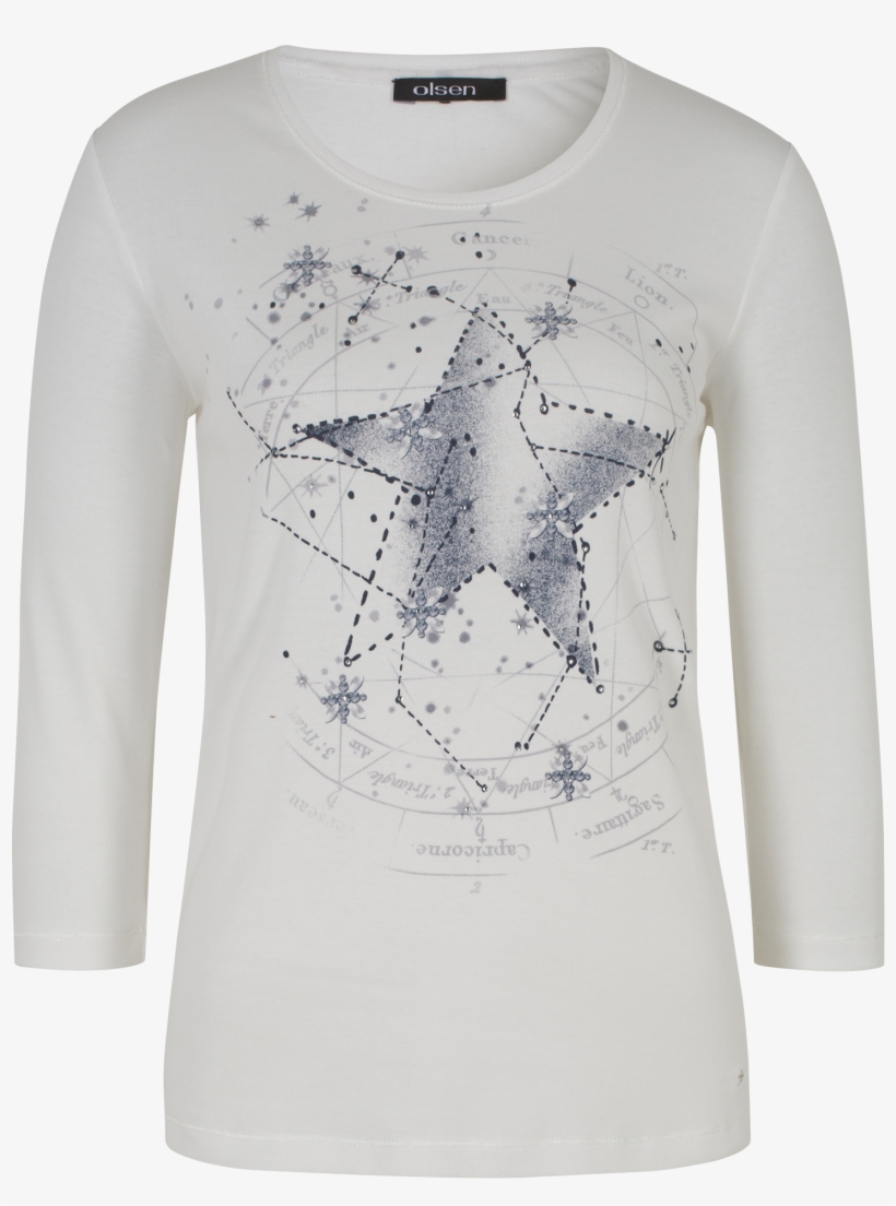 T-shirt Stars And Zodiac Sign - Long-sleeved T-shirt, transparent png download