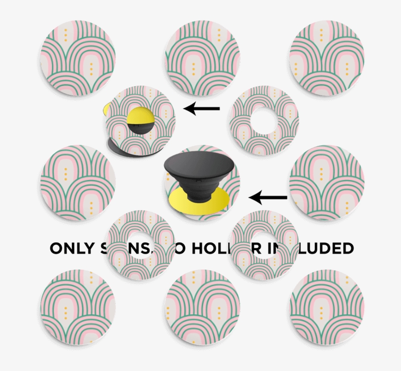 Art Deco Skin Phone Holder, transparent png download