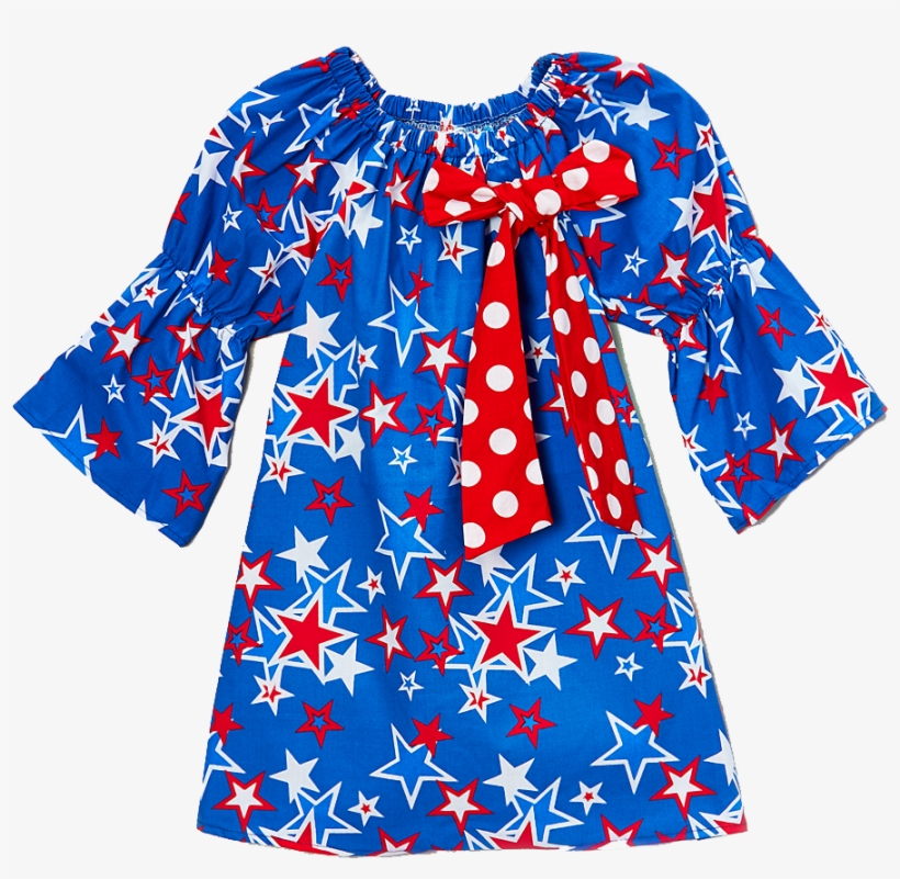 Blue Stars 4th Of July Shift Dress - Day Dress, transparent png download
