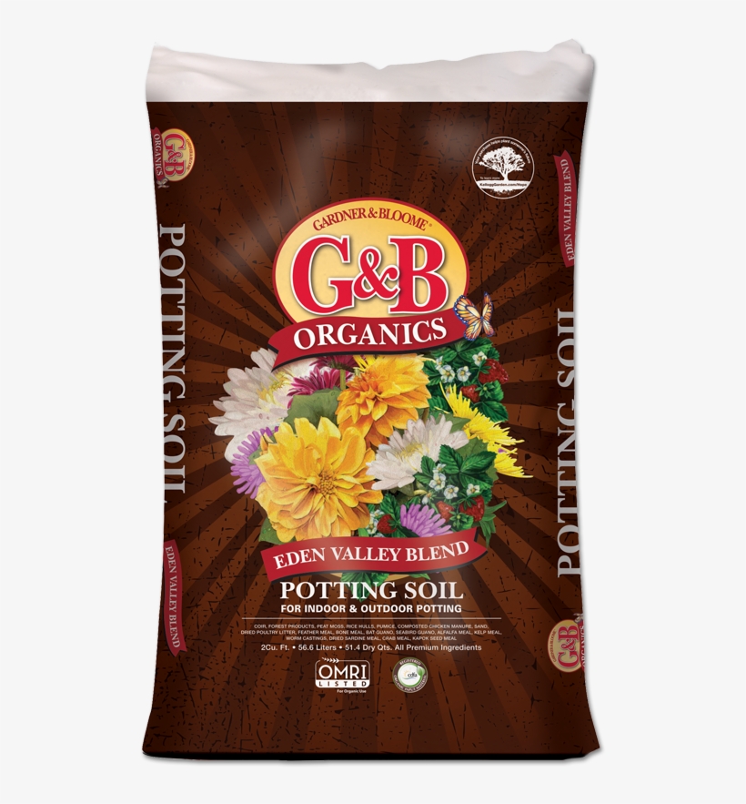 G&b Organics Eden Valley Blend Potting Soil Rice Hulls, - Sunflower, transparent png download