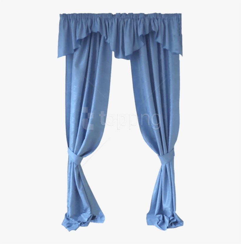 Download Curtains Png Images Background - Curtains Blue Png, transparent png download