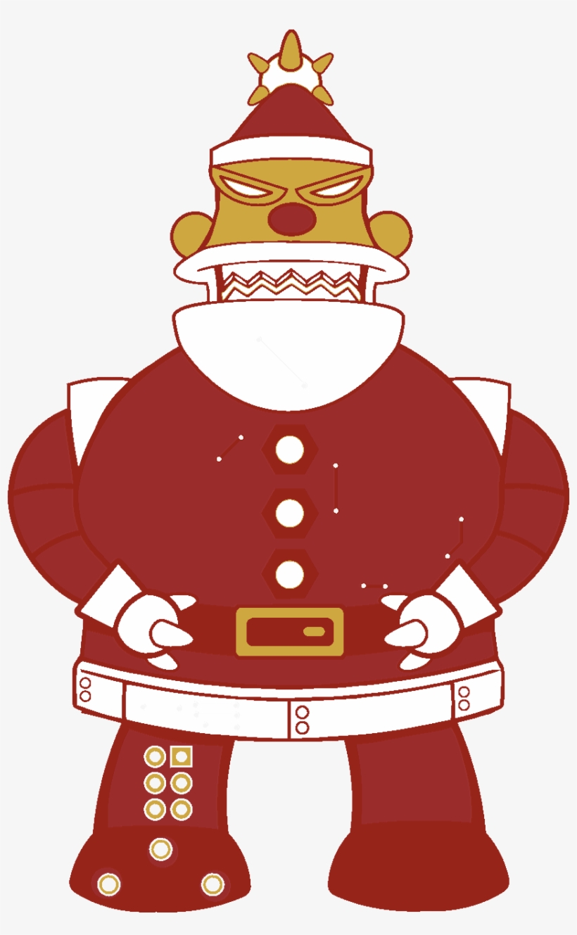 Robo Santa - Cartoon, transparent png download