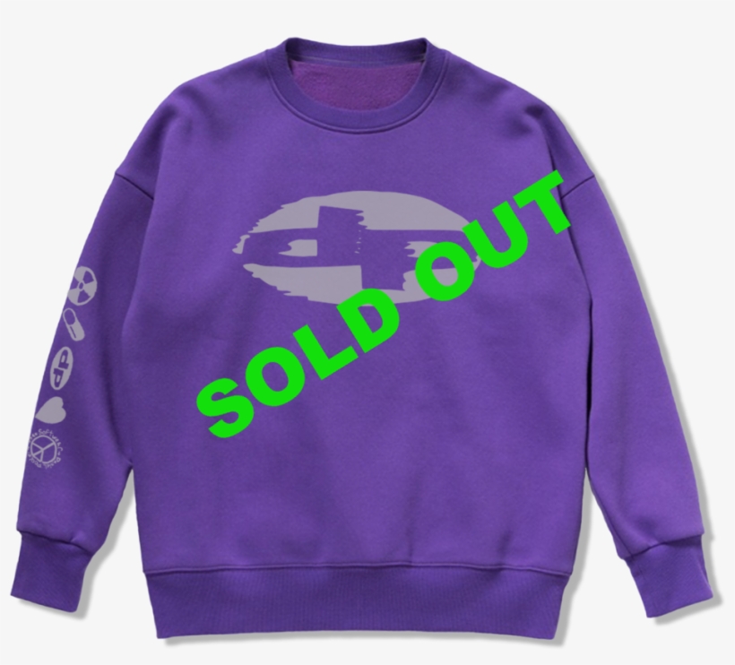 Reflective Purple Sweat Shirt - Long-sleeved T-shirt, transparent png download