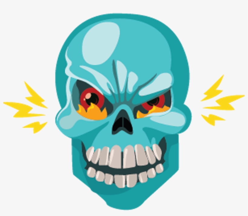 #skull #angry #mad - Skull, transparent png download