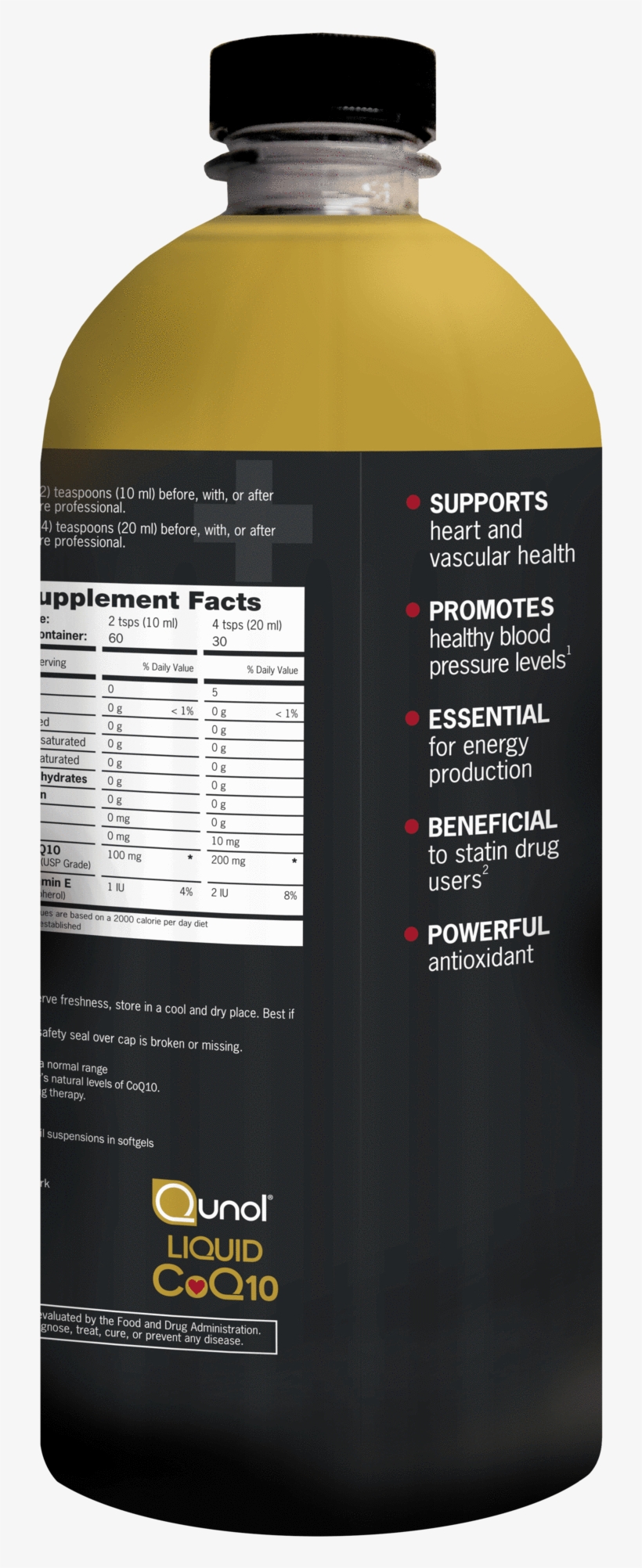 Qunol® Liquid Coq10, 100mg - Plastic Bottle, transparent png download