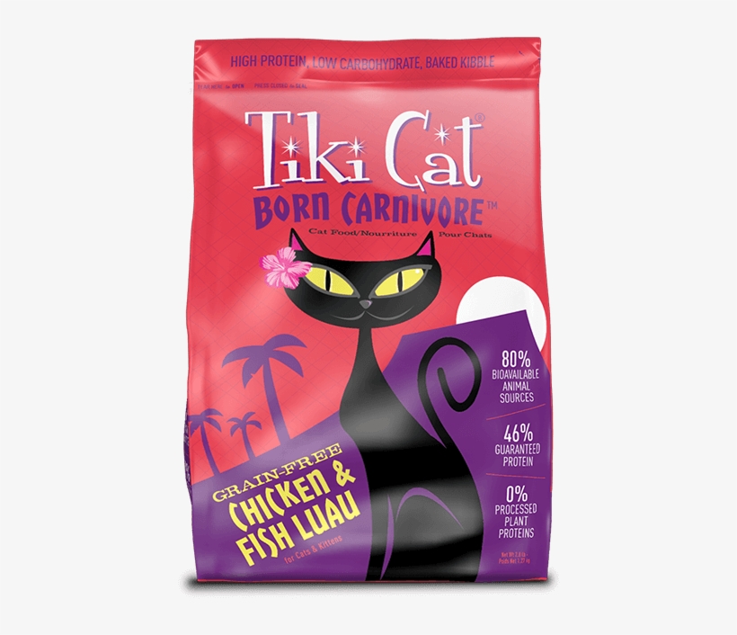 Previous - Next - Tiki Cat Born Carnivore Chicken & Fish Luau, transparent png download