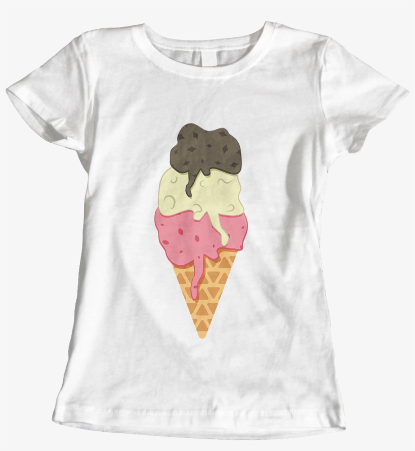 Strawberry Vanilla Chocolate Ice Cream Sundae [women's] - Alice In Wonderland Cocaine Shirt, transparent png download