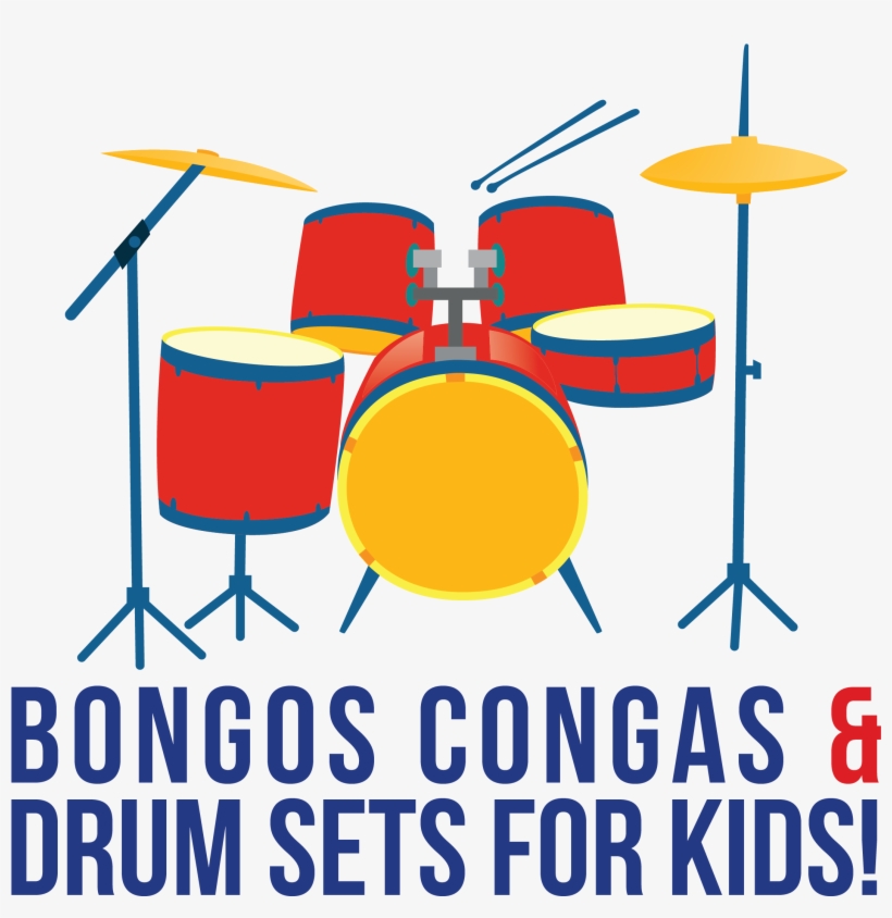 Bongos Congas Drum Sets For Kids My Ⓒ - Drums, transparent png download