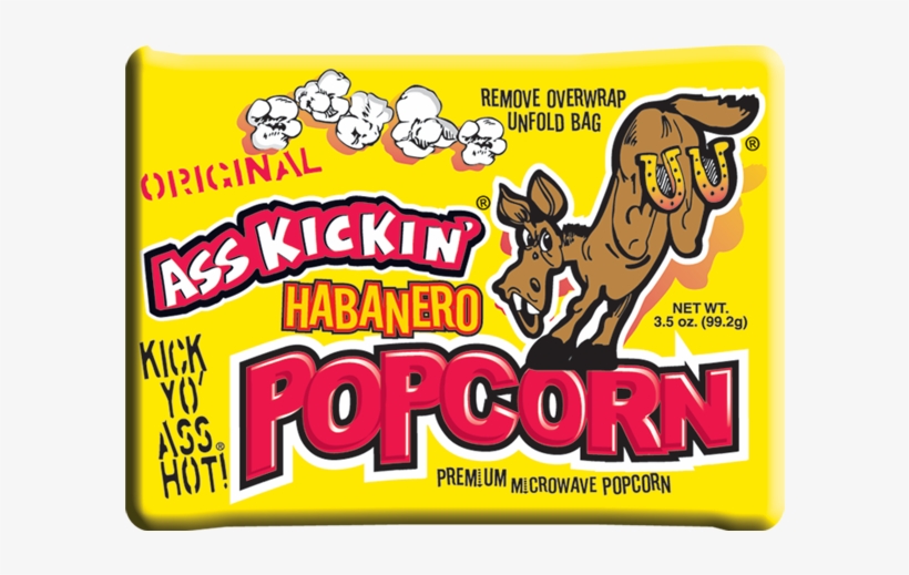 Ass Kickin' Habanero Popcorn $1 - Cartoon, transparent png download