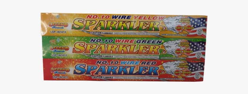 10 Inch Colored Wire Sparklers Legend 72 Pack - Label, transparent png download