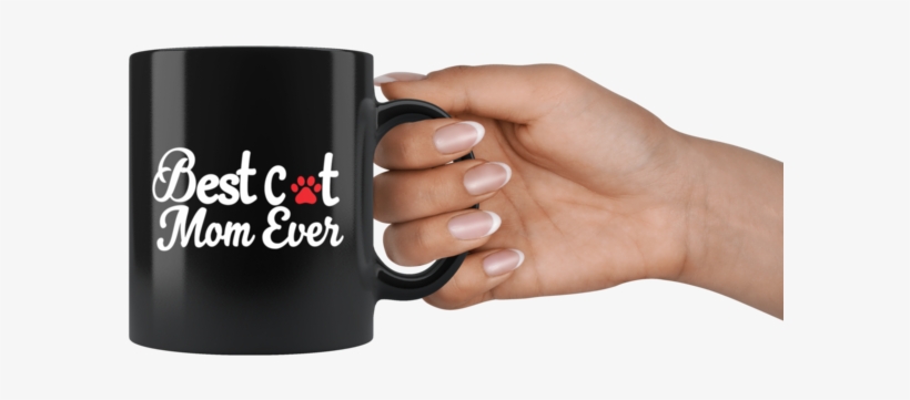 Best Cat Mom Ever With A Paw Print Coffee Mug - Happy New Year Llama, transparent png download