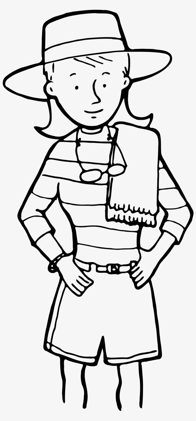 This Free Icons Png Design Of Girl W Towel Outline, transparent png download