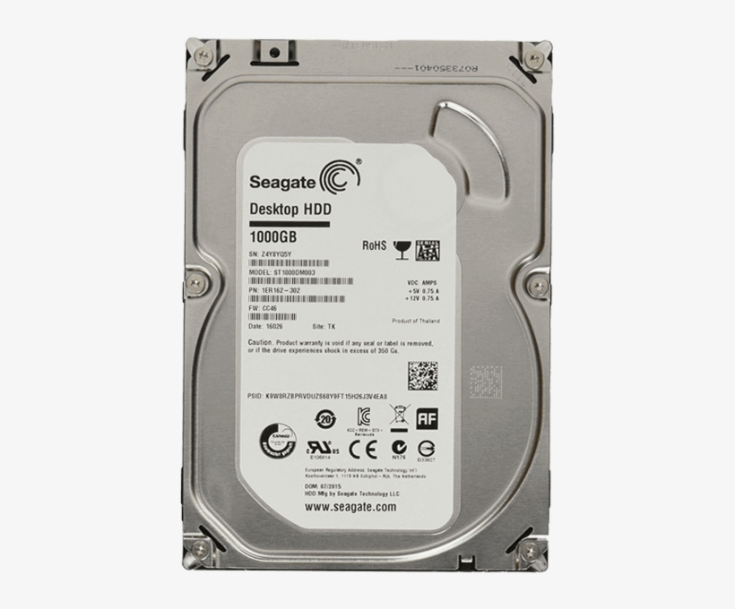 Seagate Hd 1tb - Hd Seagate 1tb Desktop Hdd, transparent png download