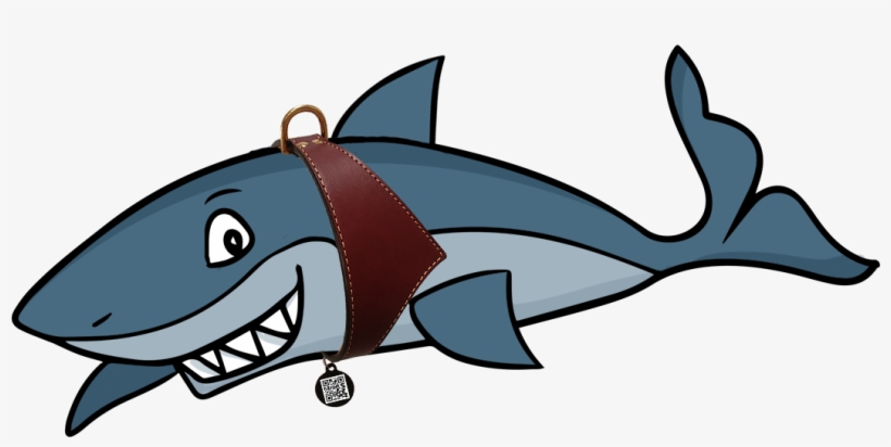 Sharky In His Shark Fin™ Leather Dog Collar - Mommy Shark Pink Png, transparent png download