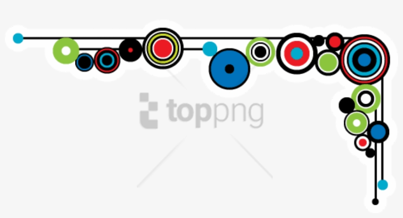 Free Png Colorful Floral Corner Borders Png Png Image - Colorful Corner Border Png, transparent png download
