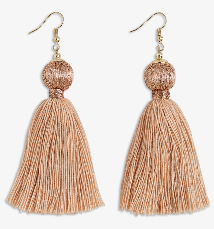 Tassel Earrings Pink - Earrings, transparent png download