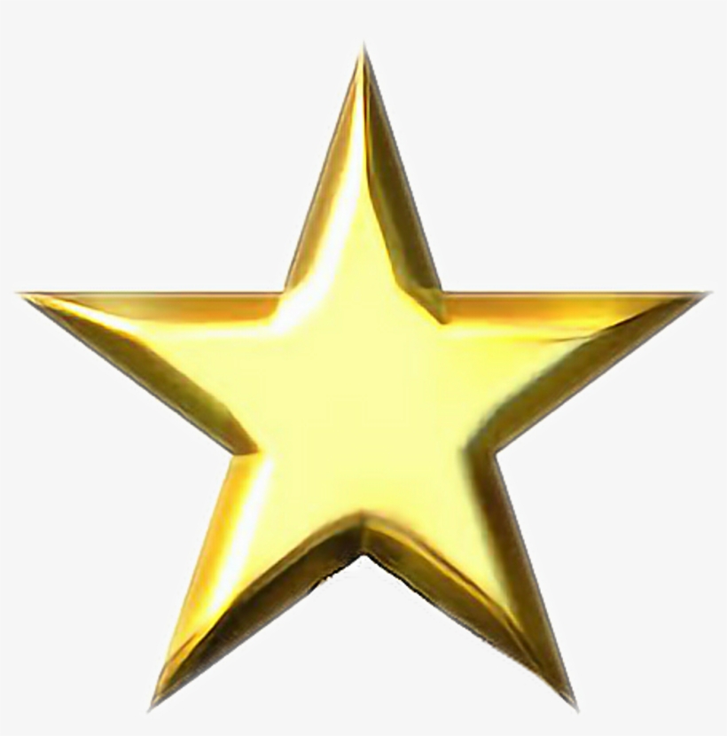 #gold #star #stargold #goldstar #shine #yellow #yellowstar, transparent png download