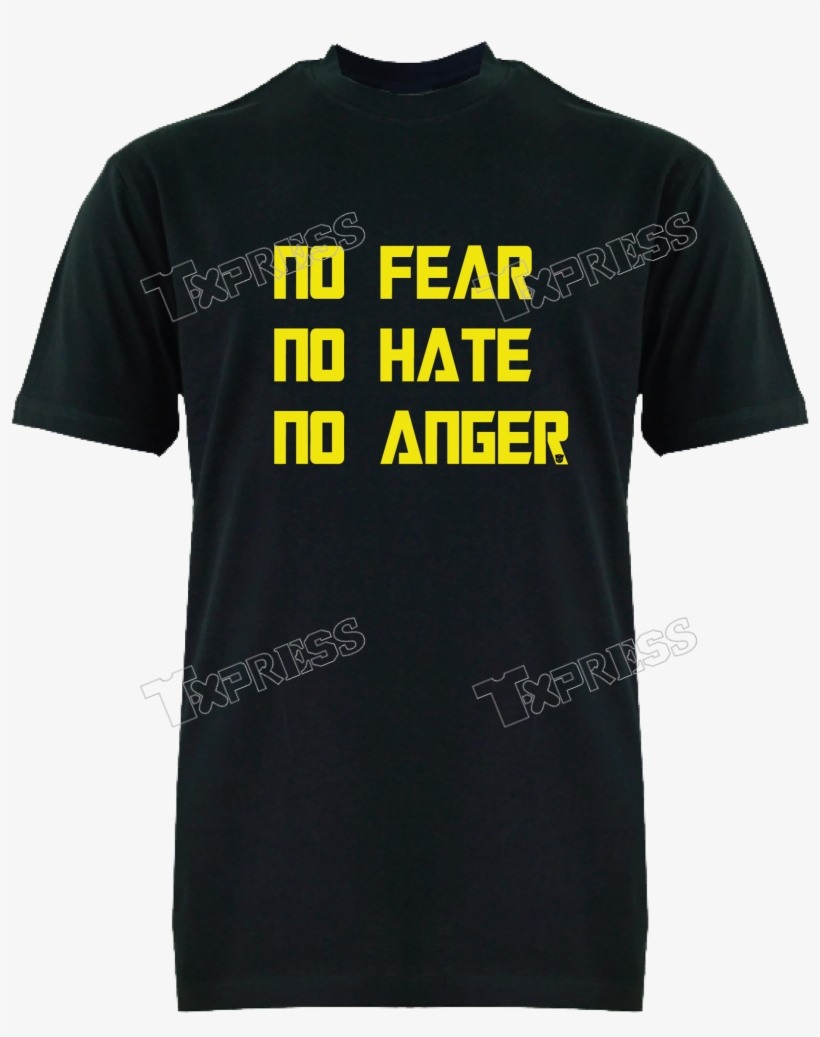 Shirt No Fear No Hate No Anger Black - Gucci Shirts, transparent png download