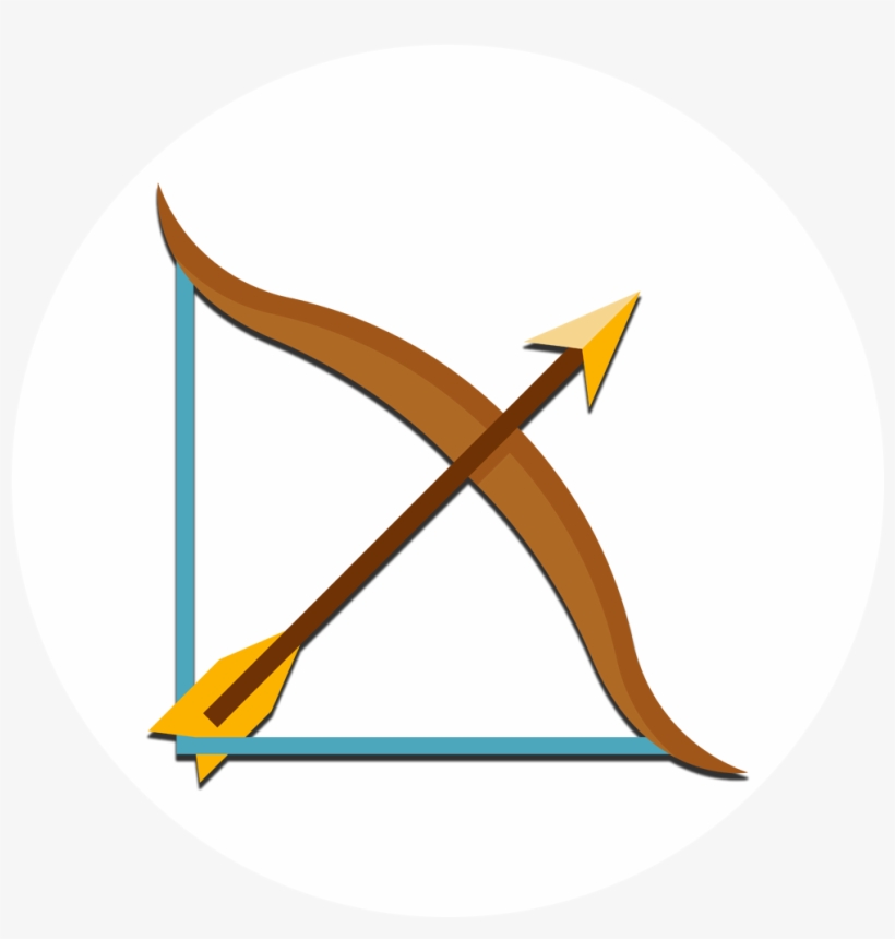 Sagittarius - Cartoon Bow And Arrow Png, transparent png download