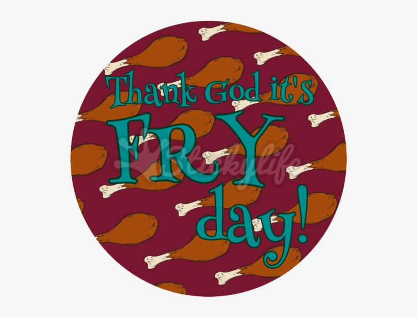 Fry Day Customizable Car Magnet - Circle, transparent png download