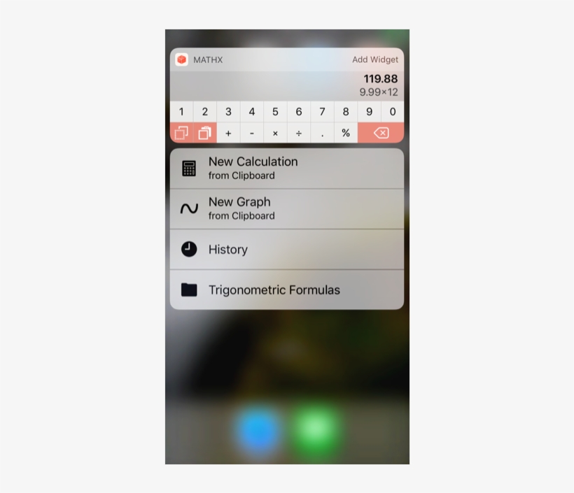 On 3d Touch Devices, Press The Mathx App Icon On The - Smartphone, transparent png download