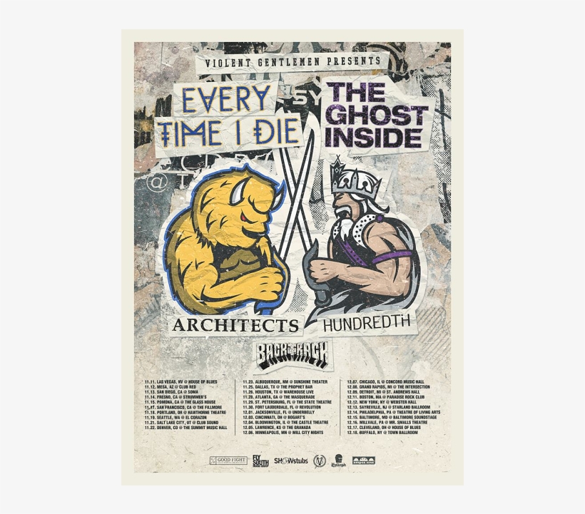 Backtrack - Ghost Inside Every Time I Die Tour, transparent png download