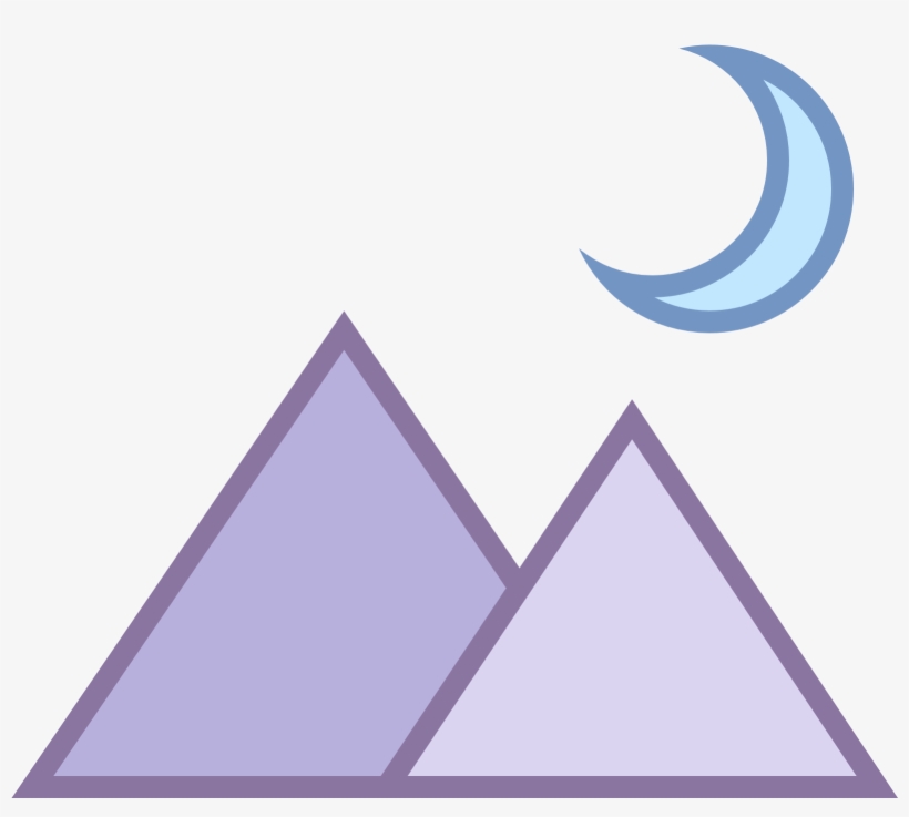 This Icon Contains Two Triangles Representing Mountains - Triangle, transparent png download