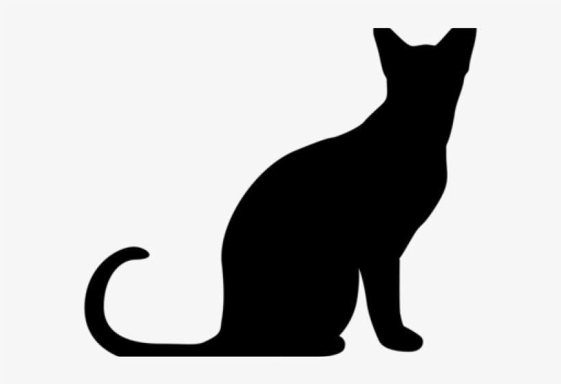 Black Cat Clipart - Cat Yawns, transparent png download