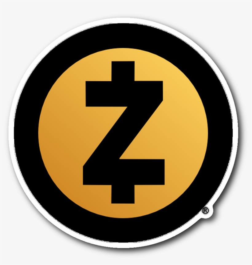 Zcash Gold Logo Sticker - Cryptocurrencies Logos Set, transparent png download
