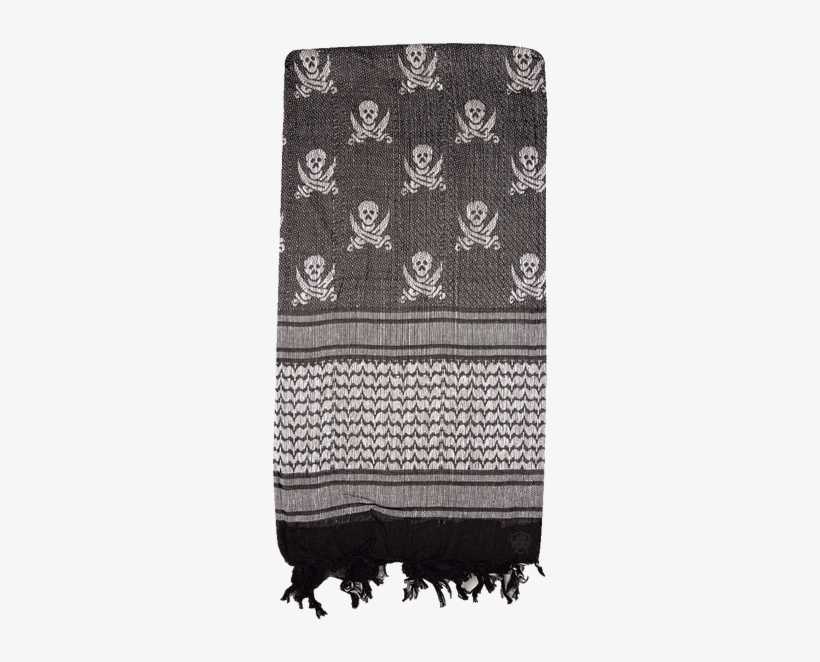 Shemagh Desert Scarf, Blk/white, Jolly Roger - Stole, transparent png download
