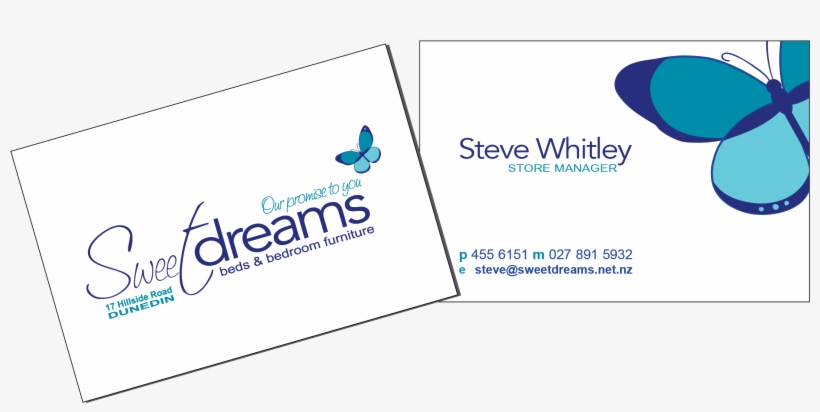 Sweetdreams Business Cards - Graphic Design, transparent png download