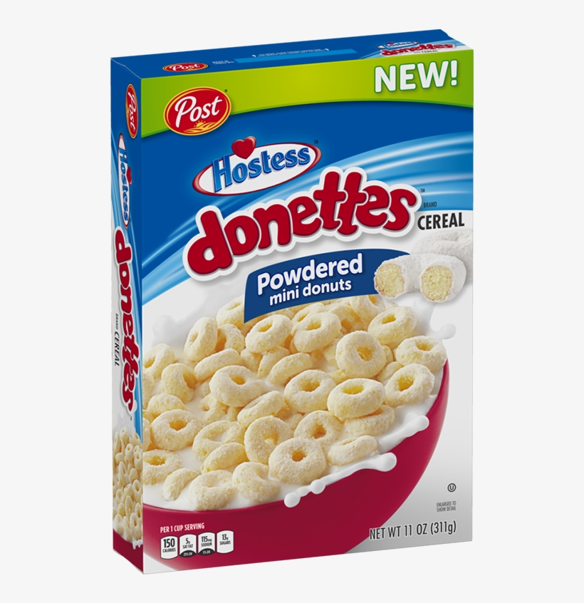 Donettes Product Image - Hostess Powdered Donuts Cereal, transparent png download