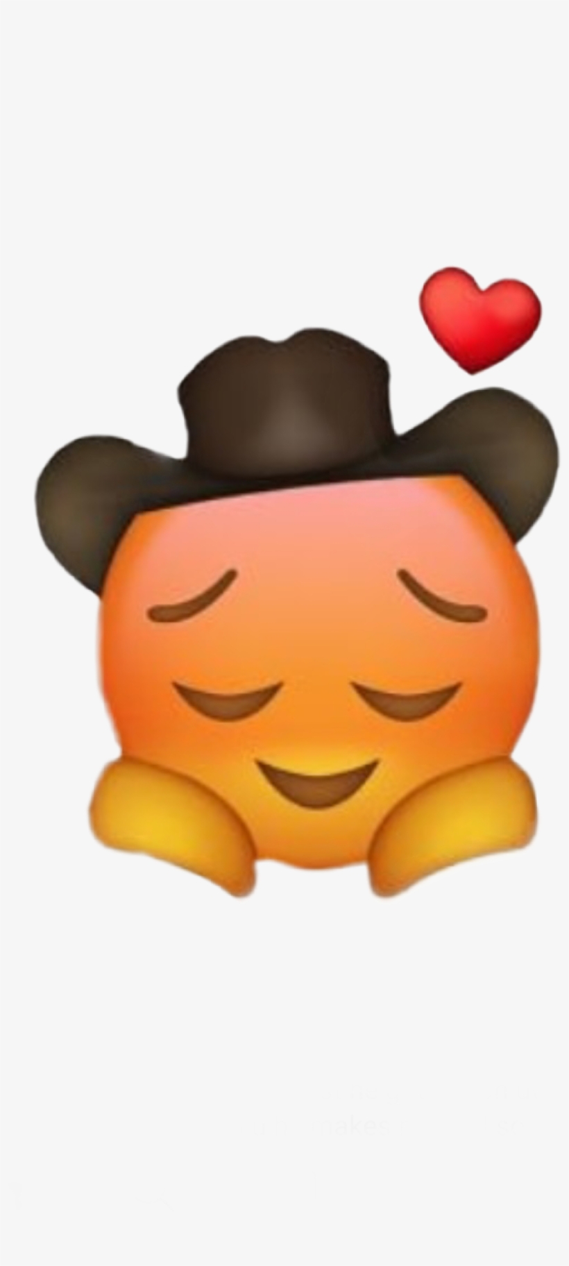 Emoji Cowboy Cowboyemoji Yeehaw - Cowboy Emoji With Heart, transparent png download