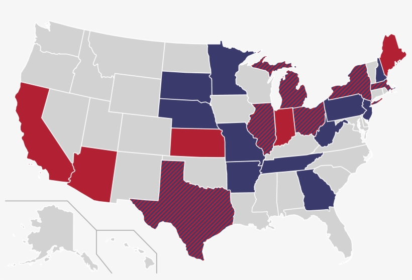 Combined Home States Of Democratic Party And Republican - John F. Kennedy Library, transparent png download