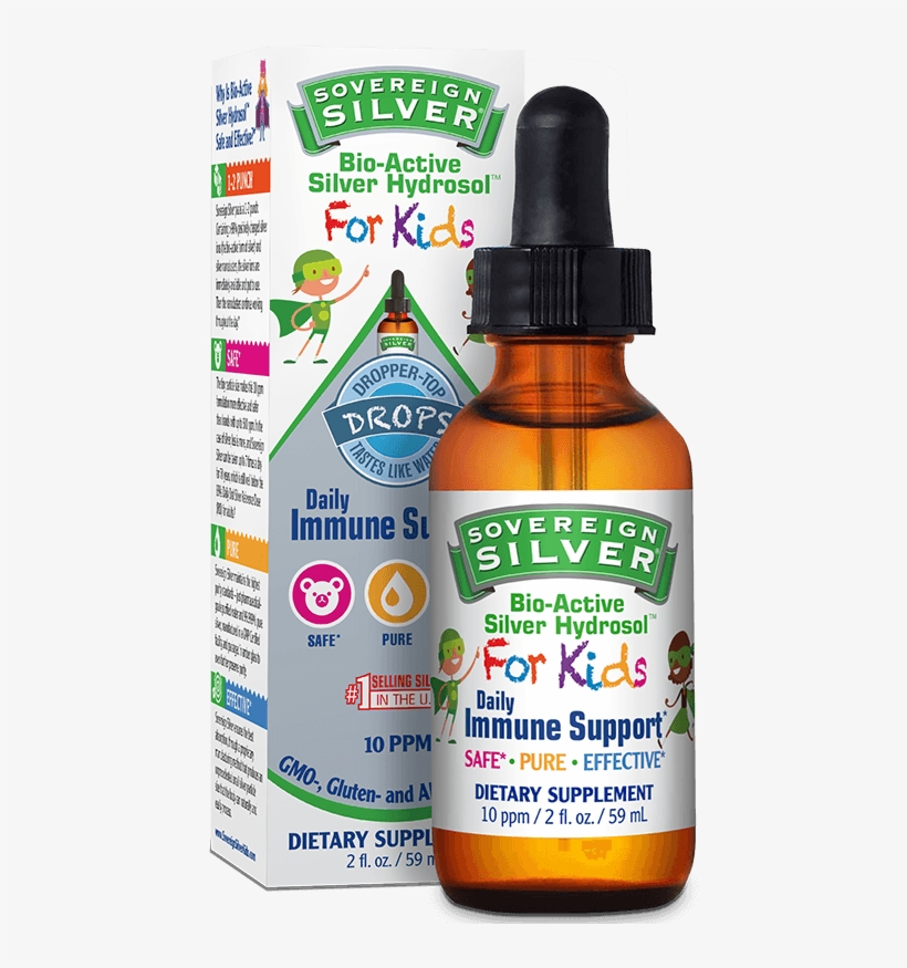 Sovereign Silver Kids Dropper Top - Sovereign Silver Immune Support Kids, transparent png download