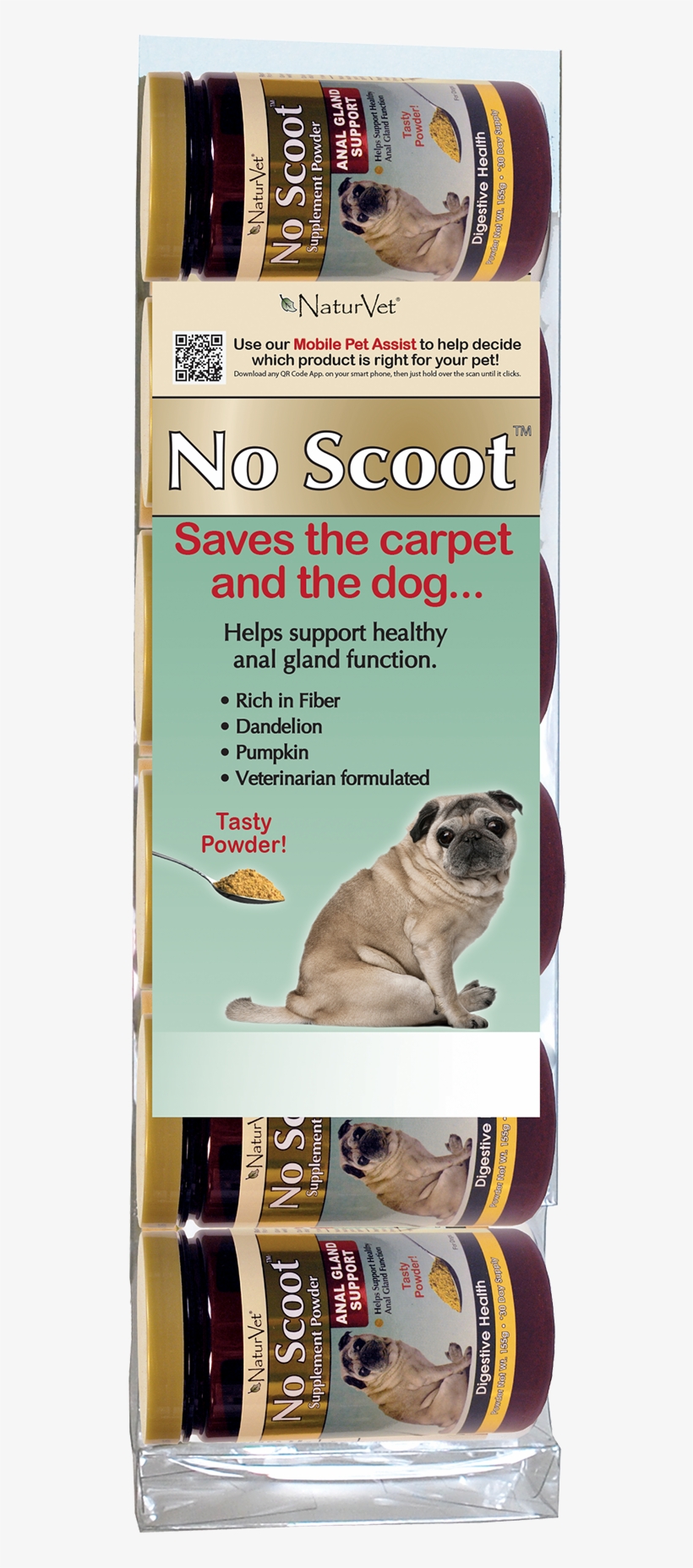 No Scoot® Drop Down Display - Pug, transparent png download