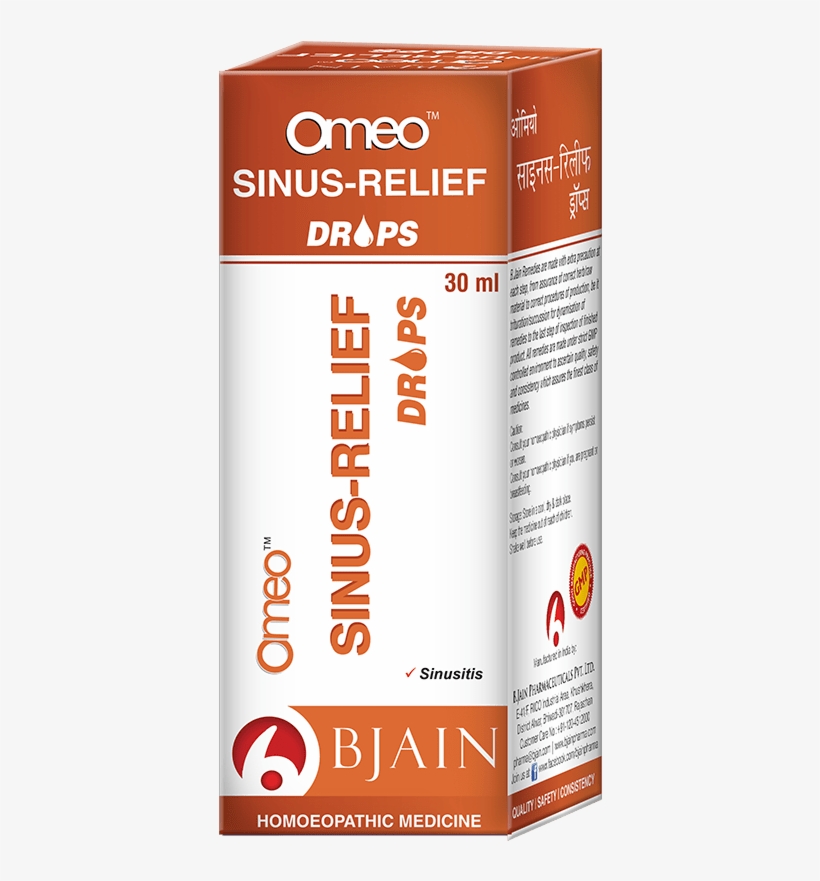 Bjain Omeo Sinus Relief Drop - Box, transparent png download