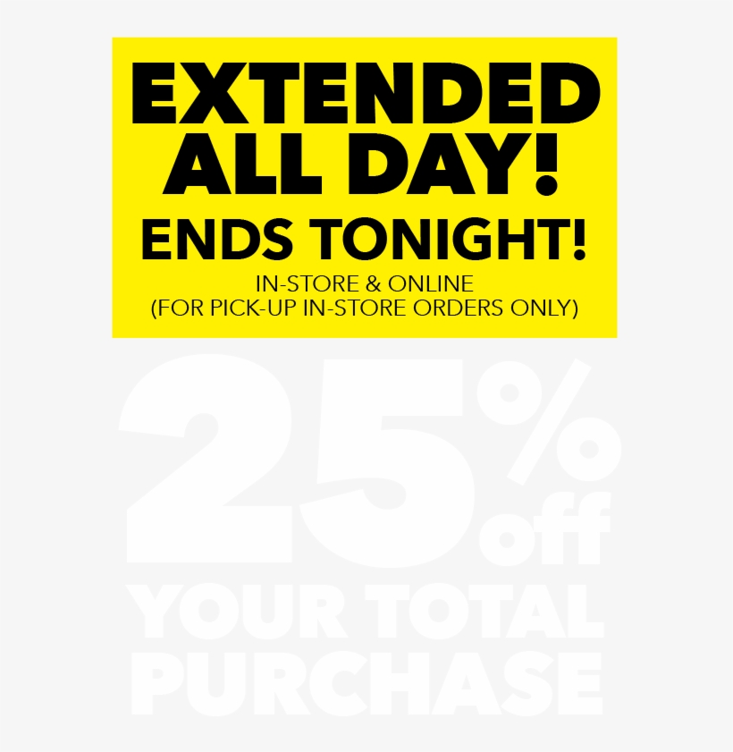 25% Off Your Total Purchase - Bradstone, transparent png download