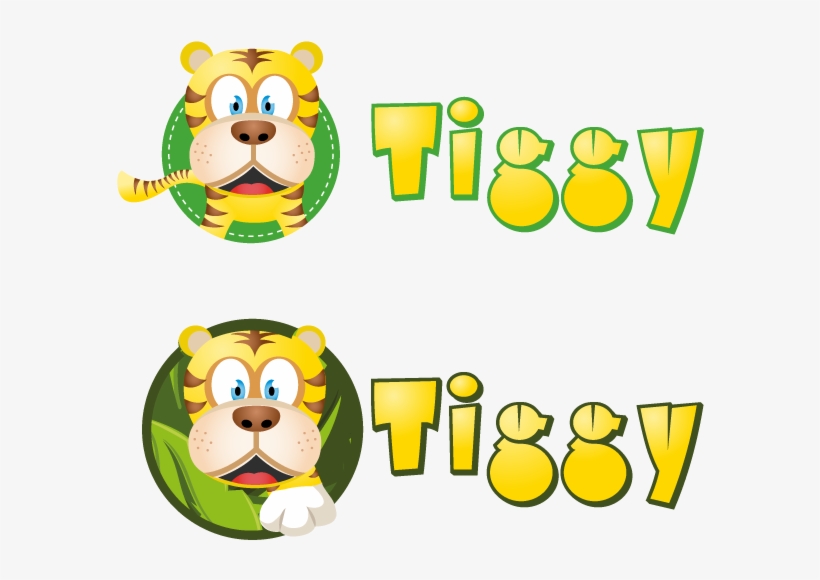 Tiggy Logo Logo Logos Tiger Animal Animals Vector Kids - Cartoon, transparent png download