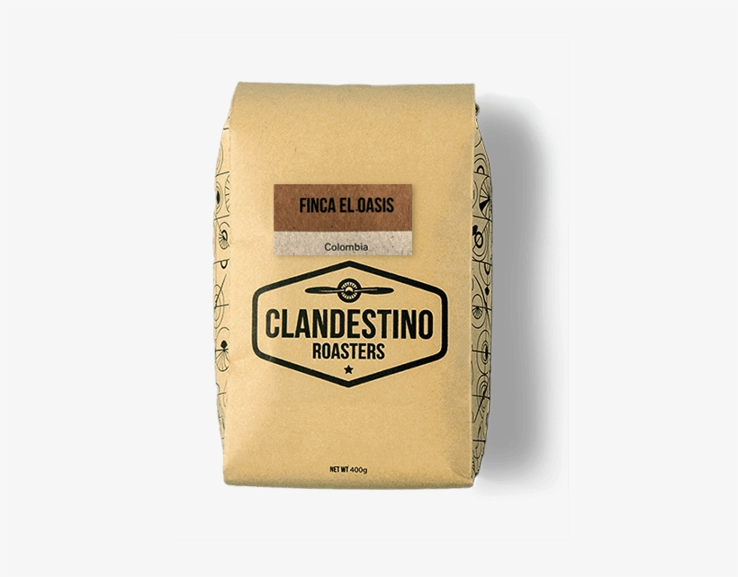 Finca El Oasis Colombia Coffee Bean - Carton, transparent png download