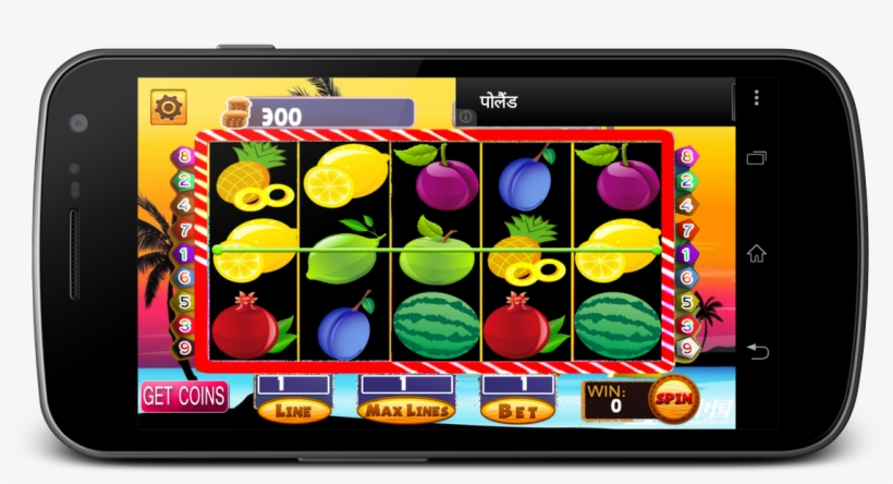 Smartphone With Slot Machine App - Smartphone, transparent png download