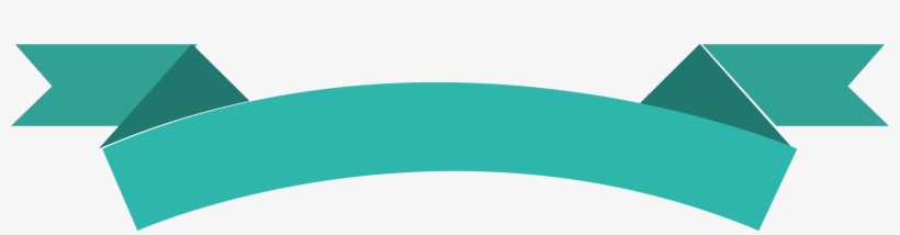 Up Arc Green Ribbon Banner With Fold Wedge End - Table, transparent png download