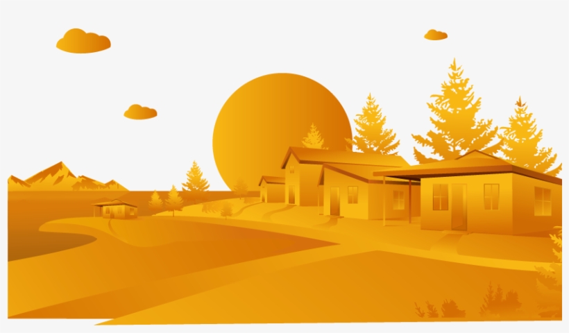 Pyramids In Desert Landscape - Vector Desert Png, transparent png download
