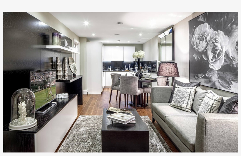 Living Room Fitted Wall Unit - Living Room, transparent png download