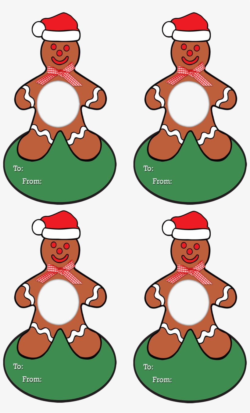 Gingerbread 4x6” Photo Tag » - Cartoon, transparent png download