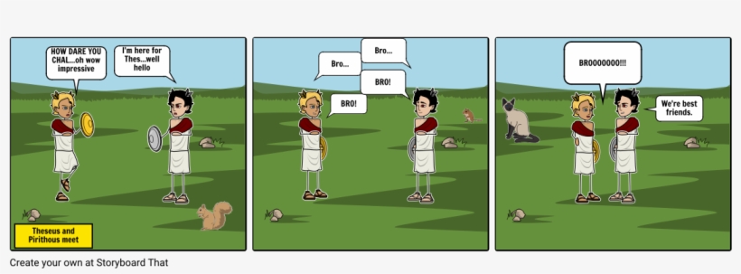 Theseus And Other Guy - Cartoon, transparent png download