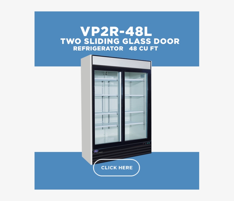 Glass Door Merchandiser Refrigerator Two-door - Refrigerator, transparent png download